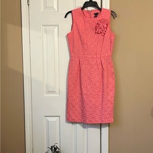 New Directions Textured Pink Midi Dress